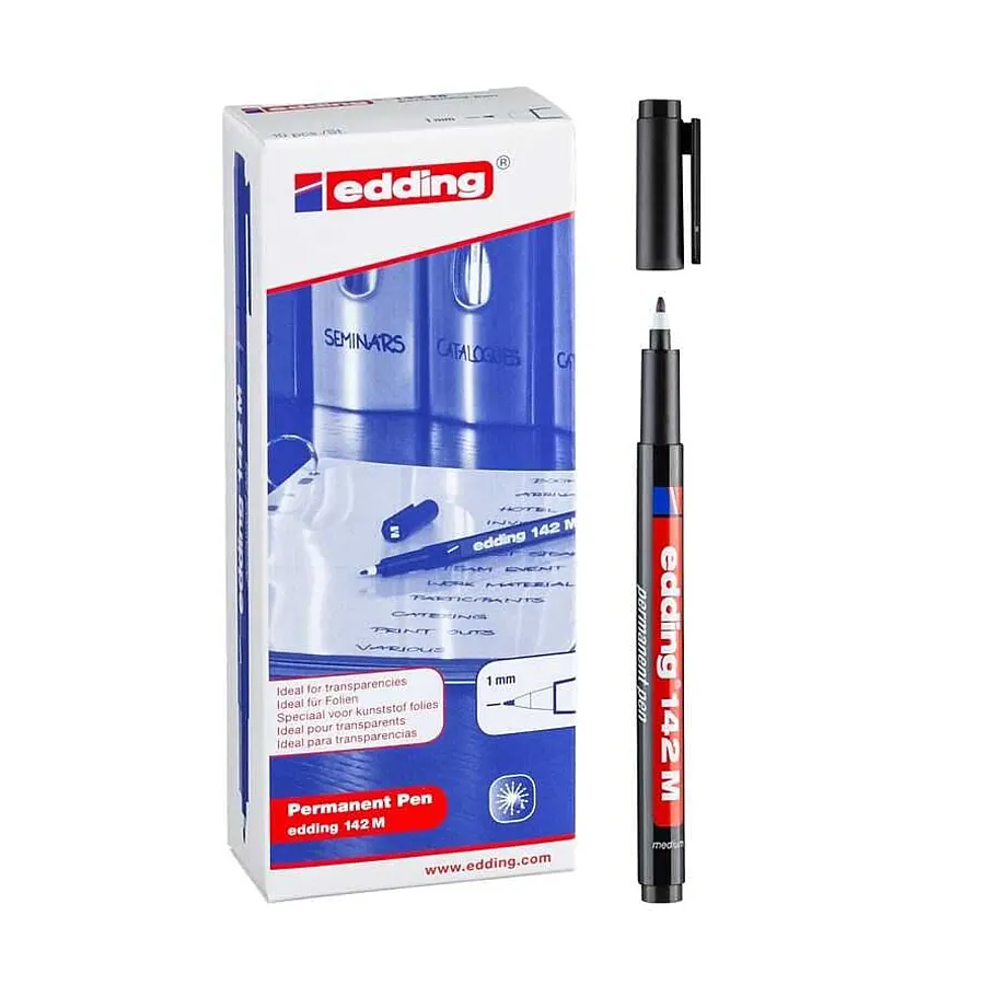 EDDİNG 142 M OHP ASETAT KALEMİ SİYAH - 4