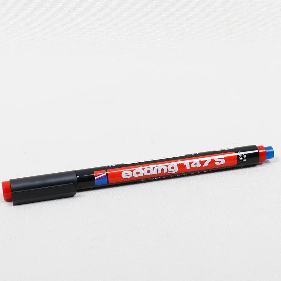 EDDİNG 147 S SİLGİLİ ASETAT KALEMİ KIRMIZI - 4