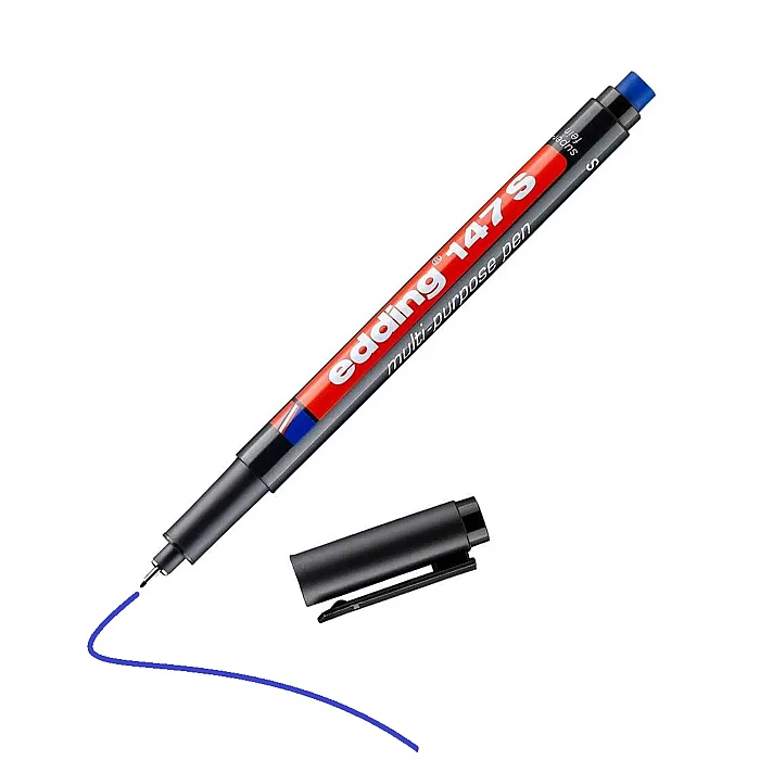 EDDİNG 147 S SİLGİLİ ASETAT KALEMİ MAVİ