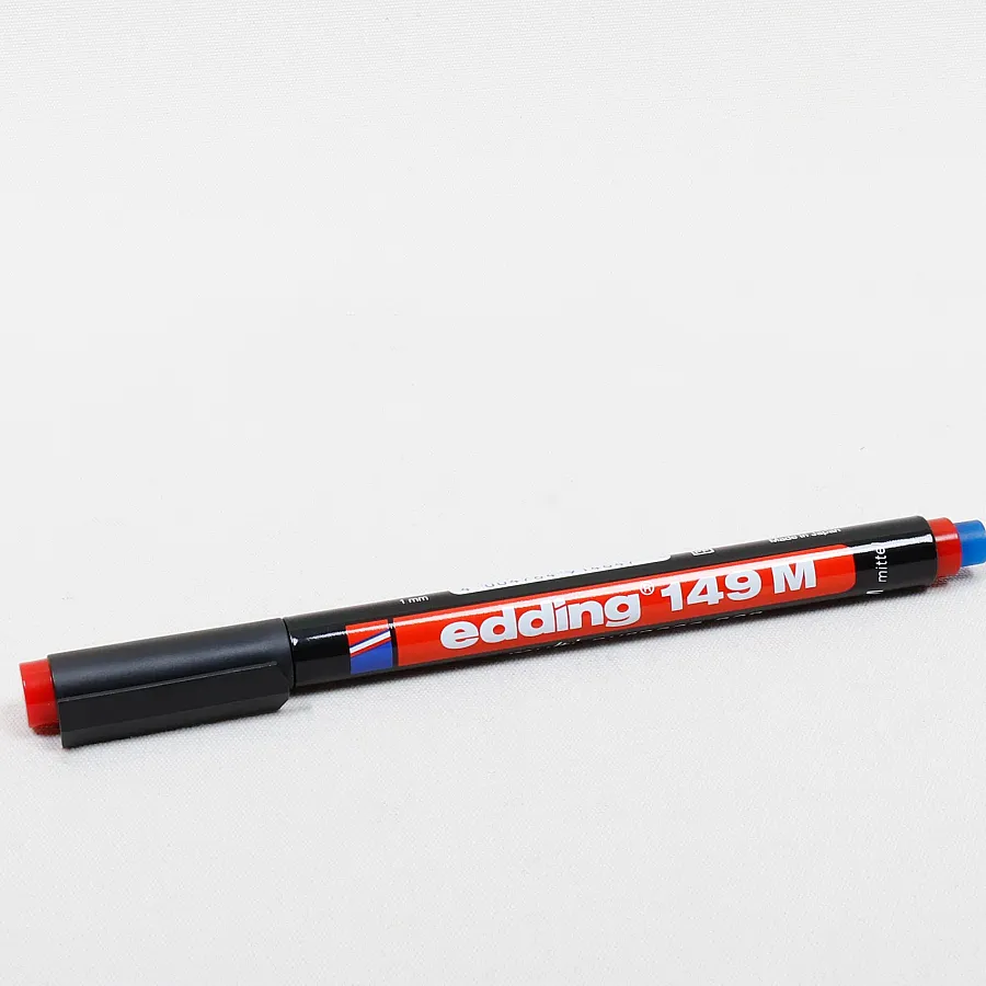 EDDİNG 149 M SİLGİLİ ASETAT KALEMİ KIRMIZI - 2