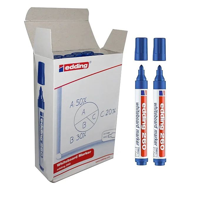 EDDİNG 260 YAZI TAHTASI KALEMİ MAVİ - 5