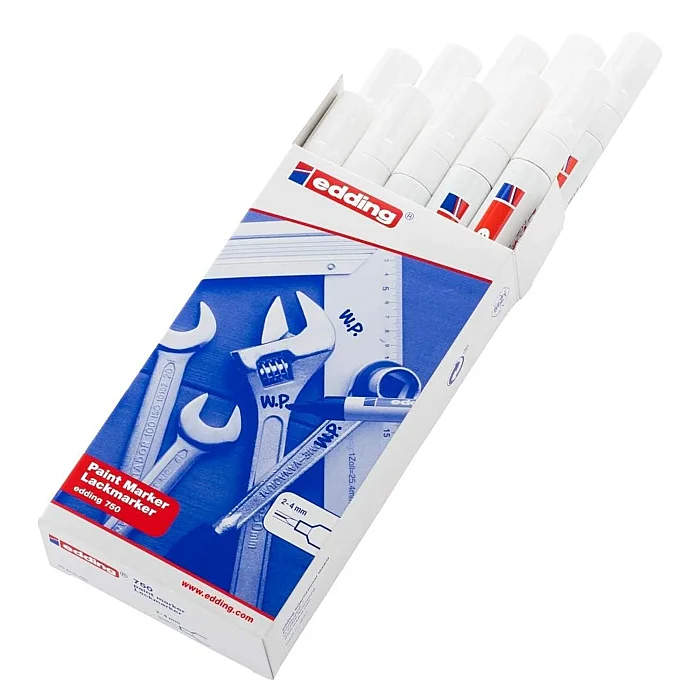 EDDİNG 750 TAM ÖRTÜCÜ BOYA KALEMİ BEYAZ - 5