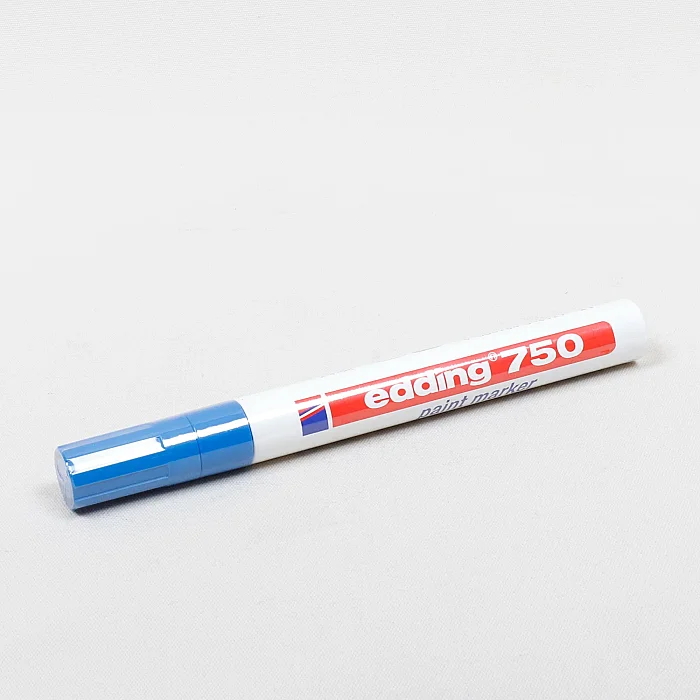 EDDİNG 750 TAM ÖRTÜCÜ BOYA KALEMİ MAVİ - 4