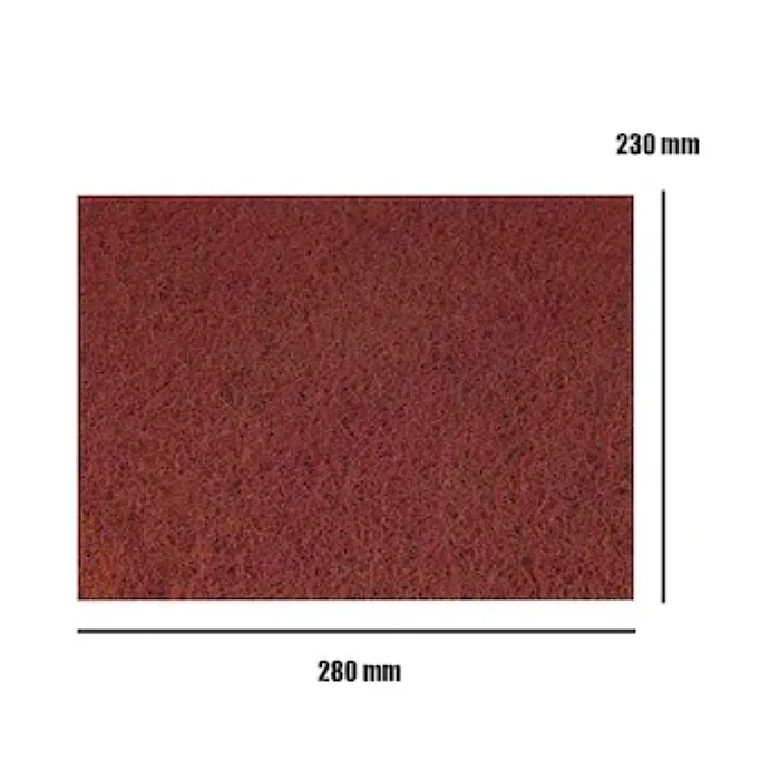 KARBOSAN BRİTE ELYAF KEÇE ZIMPARA 230x280 KIRMIZI - 2