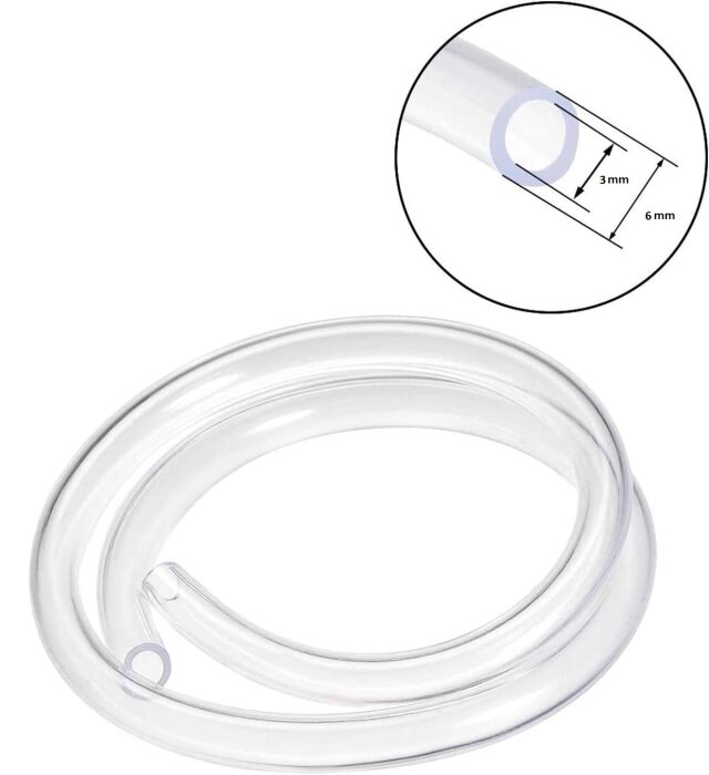 Makinesi Süt Hortumu - Dyzer Alman Wacker Gıda Sınıfı Uygun Silikon 3x6 (İç Çap: 3 mm Dış Çap: 6 mm) 2 metre - 4