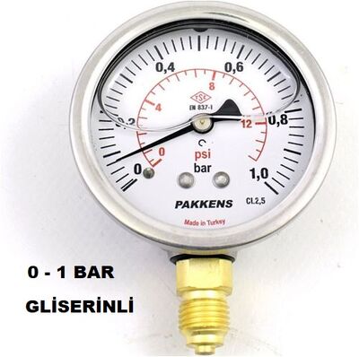 Çap 63 Alt Çıkış Gliserinli Manometre