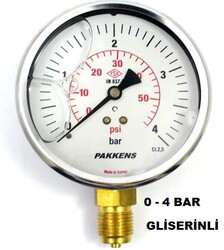 Çap 63 Alt Çıkış Gliserinli Manometre - Thumbnail