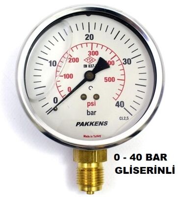 Çap 63 Alt Çıkış Gliserinli Manometre