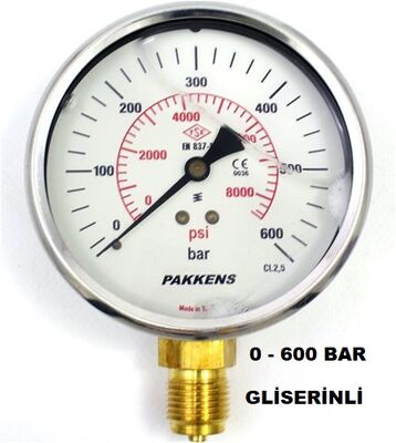 Çap 63 Alt Çıkış Gliserinli Manometre