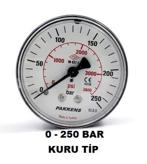 Çap 50 Arka Çıkış Pano Kuru Tip Manometre