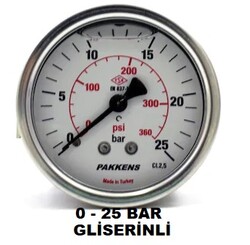 Çap 50 Arka Çıkış Pano Tip Gliserinli Manometre - Thumbnail