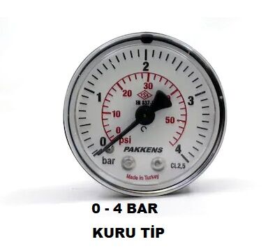 Çap 50 Arka Çıkış Kuru Tip Manometre