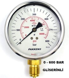 Çap 100 Alt Çıkış Gliserinli Manometre - Thumbnail