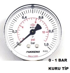 PAKKENS - Çap 100 Arka Çıkış Kuru Tip Manometre