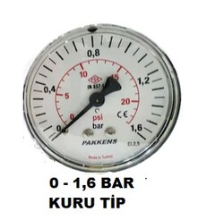 Çap 100 Arka Çıkış Kuru Tip Manometre - Thumbnail