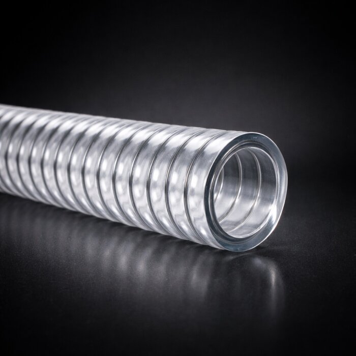 Çelik Telli Şeffaf PVC Hortum - 1